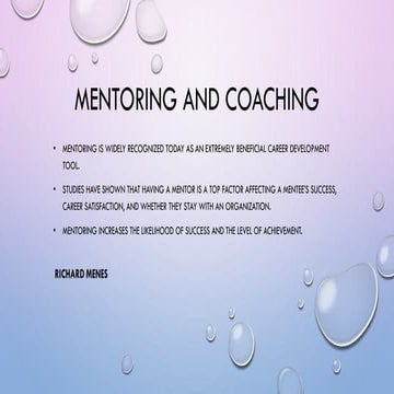 Mentoring and Coaching
