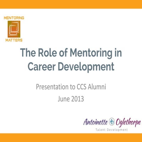 Mentoring for Career Development