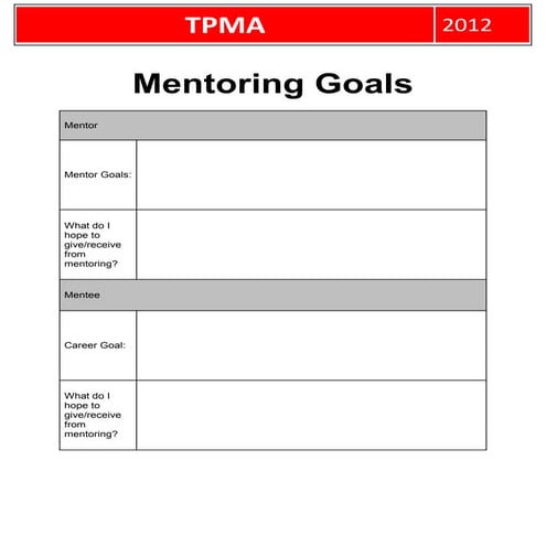 Mentoring goals (dec2012)