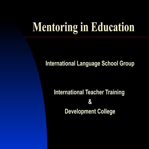 Mentoring In Education