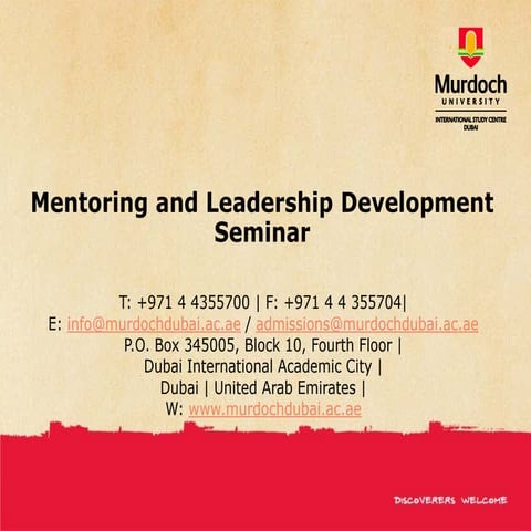 Mentoring & Leadership Development Seminar