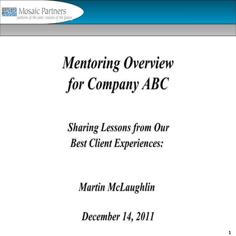 Mentoring overivew 121411