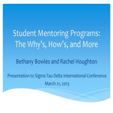 Mentoring presentation for Sigma Tau Delta