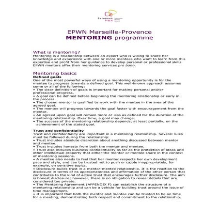 EPWN Marseille-Provence Mentoring programme