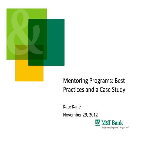 Developing, Implementing, and Assessing Mentoring Programs  