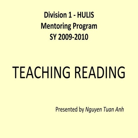 Mentoring Reading 4.11