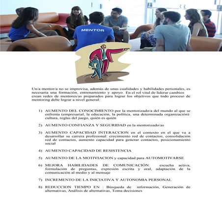 Mentoring, resumen del rol