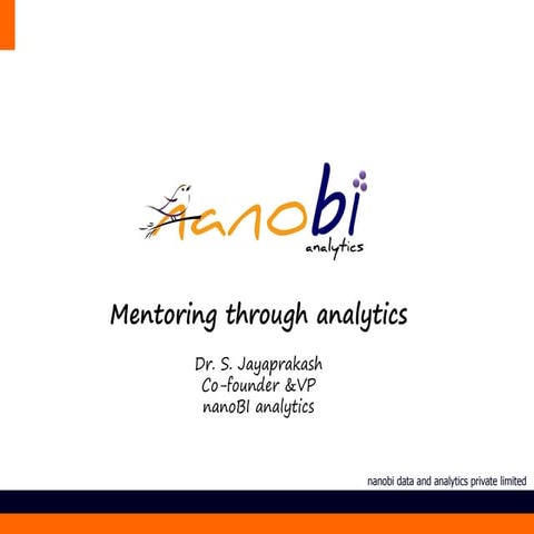 Mentoring through analytics   dr. s jayaprakash