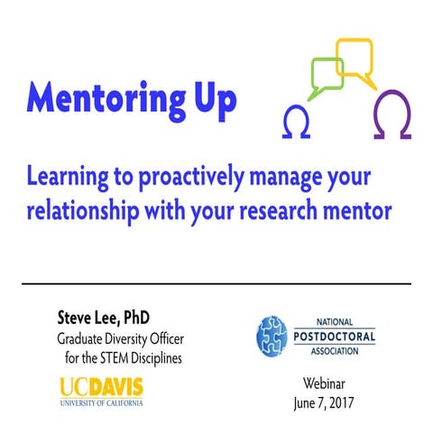 Mentoring Up - Webinar for National Postdoc Association