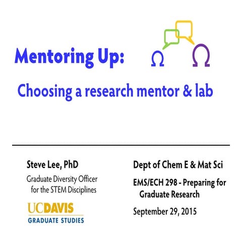 Mentoring Up_Choosing a Research Mentor_ChemE & MatSci_2015