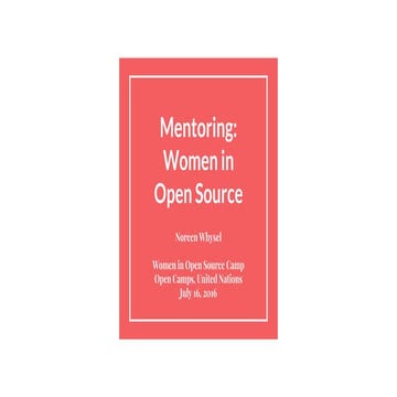 Mentoring Women in Open Source