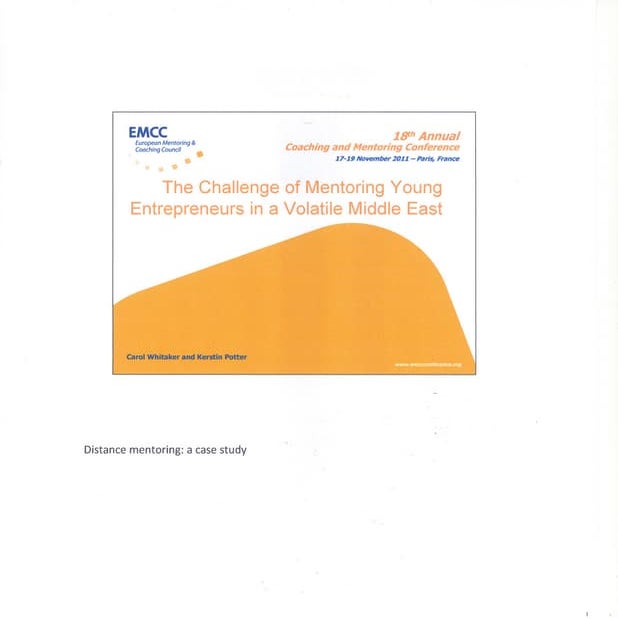 Mentoring Young Entrepreneurs: EMCC Presentation 2011