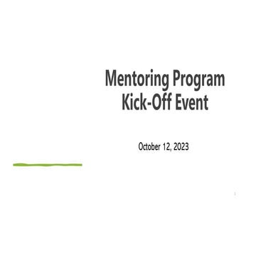 UNT Libraries Mentor Program Briefing FY24