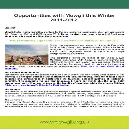 Mentor an Entrepreneur in Jordan