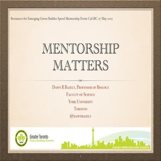 Mentorship event ca gbc