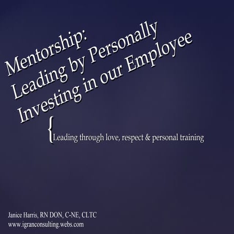 Mentorship trainingppt