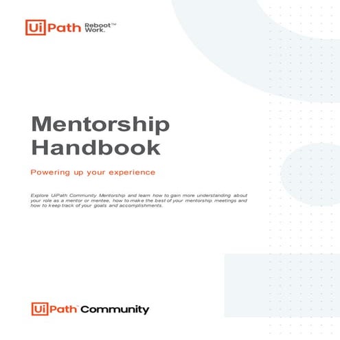 Mentorship UiPath handbook