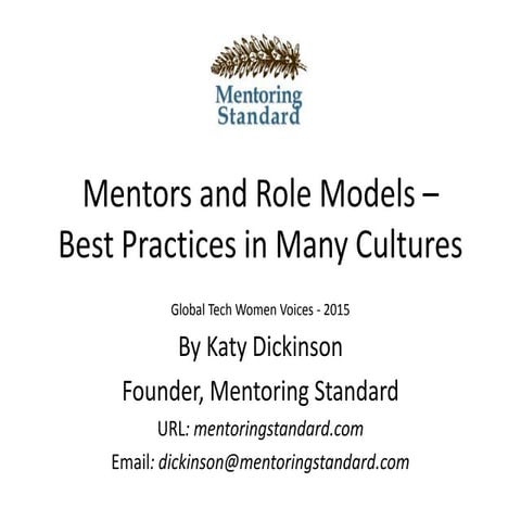 Mentors and Role Models - Best Practices in Many Cultures - Voices 2015