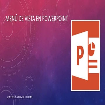 MENÚ DE VISTA EN POWER POINT