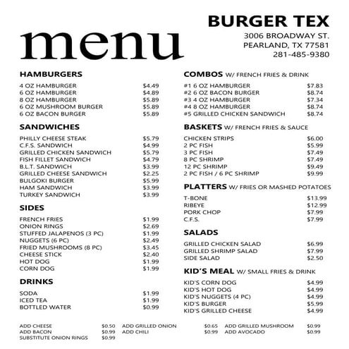 Jemfish takeaway menu | PDF