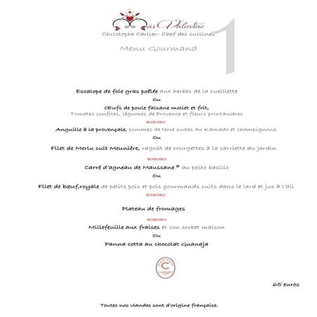 Menu 65€ 13