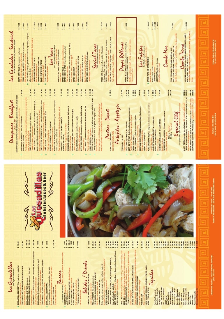 Menu las quesadillas 2