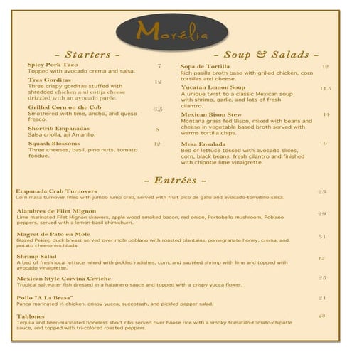 Menu pdf
