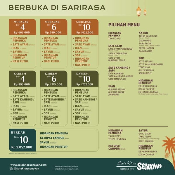 Menu and Catering Packages for Indonesian Traditional Cuisine at ...