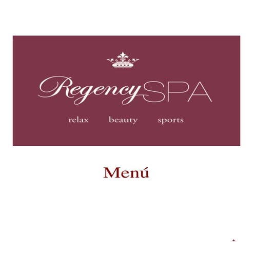 Menú spa | PDF