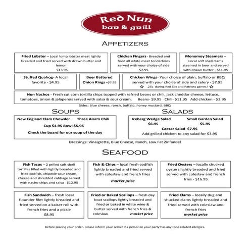 Jemfish takeaway menu | PDF