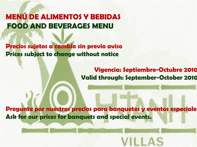 Menus villa para web