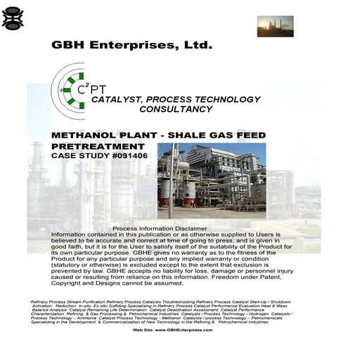 METHANOL PLANT - SHALE GAS FEED PRETREATMENT