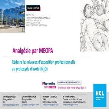 Analgésie par MEOPA - Réduire les niveaux d’exposition professionnelle ...
