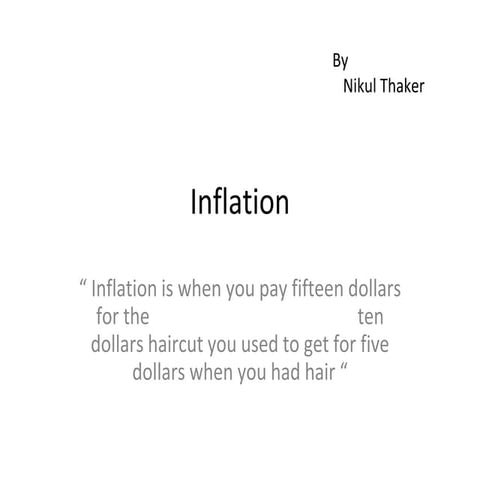 Inflation for Layman