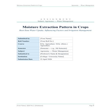 Comprehensive Guide to Moisture Extraction Patterns in Crops for ...