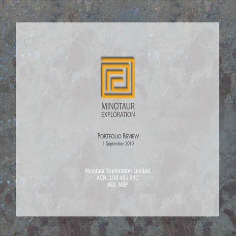 Minotaur Exploration Project Timelines June 2010 | KEY