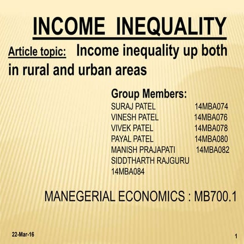 Income Inequality presentation