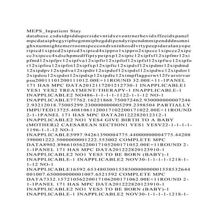 MEPS_Inpatient Stay database.csduidpiddupersidevntidxeventrnerhevi.docx