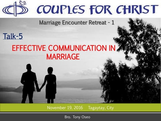 Marriage enrichment retreat1 | DOC | Christianity | Religion & Spirituality