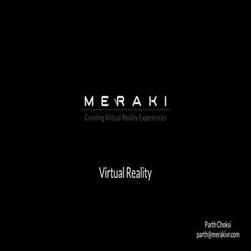 Session by Parth Choksi on Augmented Reality and Virtual Reality