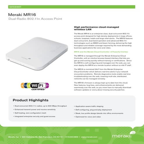 Meraki MR16