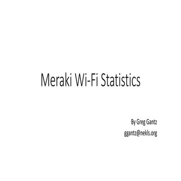 Meraki Wi-Fi Statistics