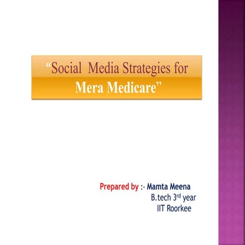 Social media strategies for Mera medicare