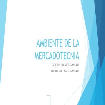 Ambiente de la Mercadotecnia