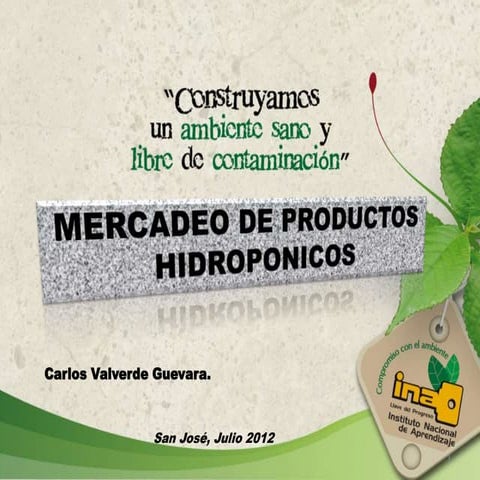 Mercadeo productos Hidropónicos