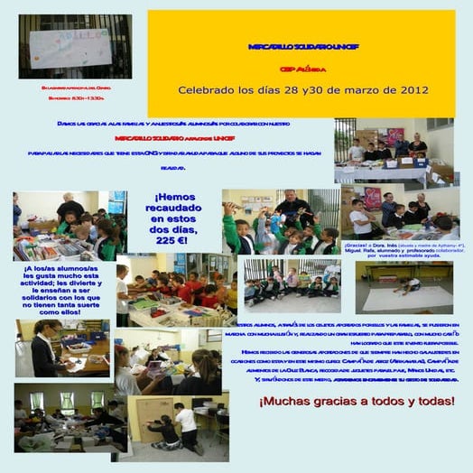 Mercadillo solidario por unicef