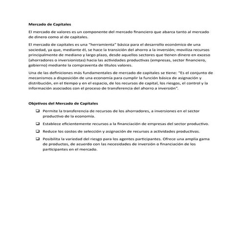 Mercado de capitales | PPTX