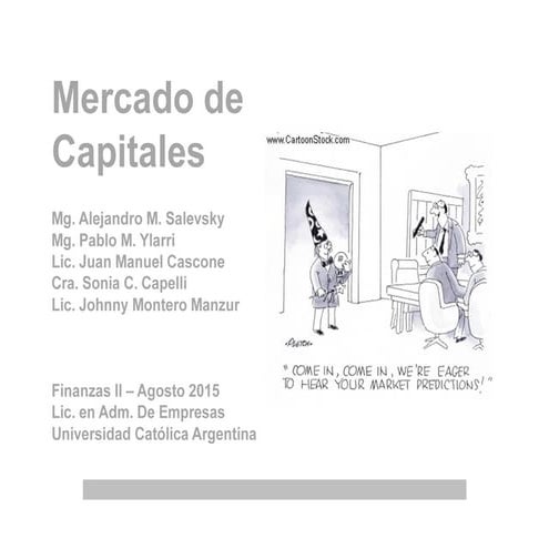 Mercado de capitales - Agosto 2015