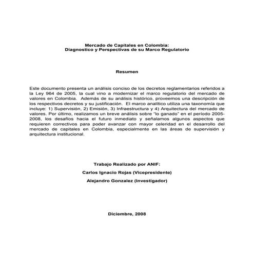 Mercado de capitales en colombia | PDF