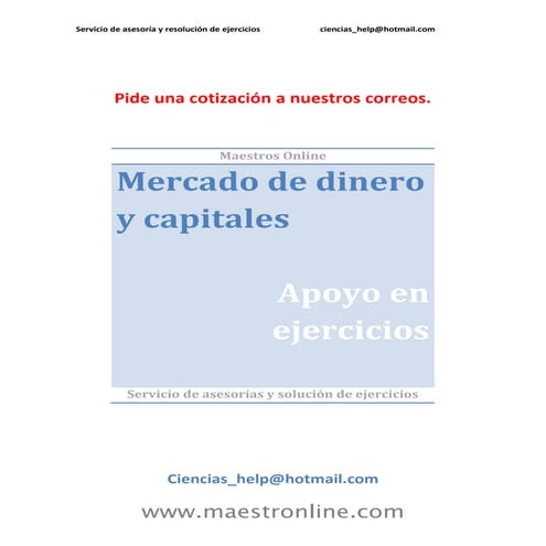 Mercado de dinero y capitales